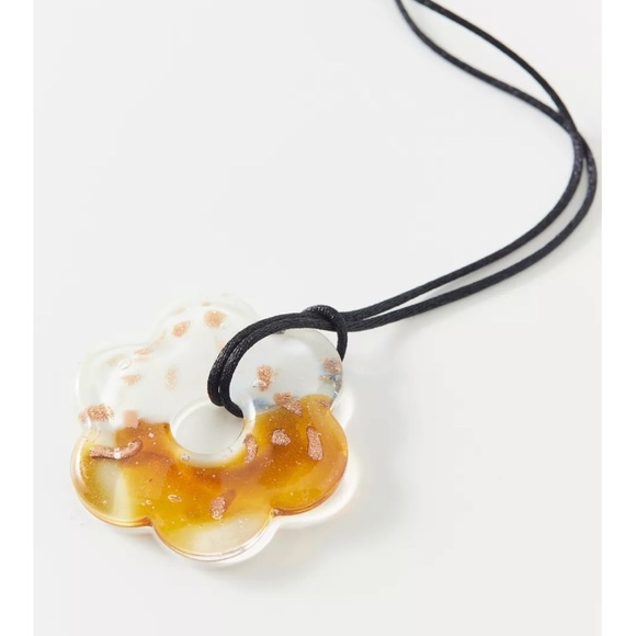 Urban Outfitters Jewelry - Urban Outfitters Glass Flower Corded Choker